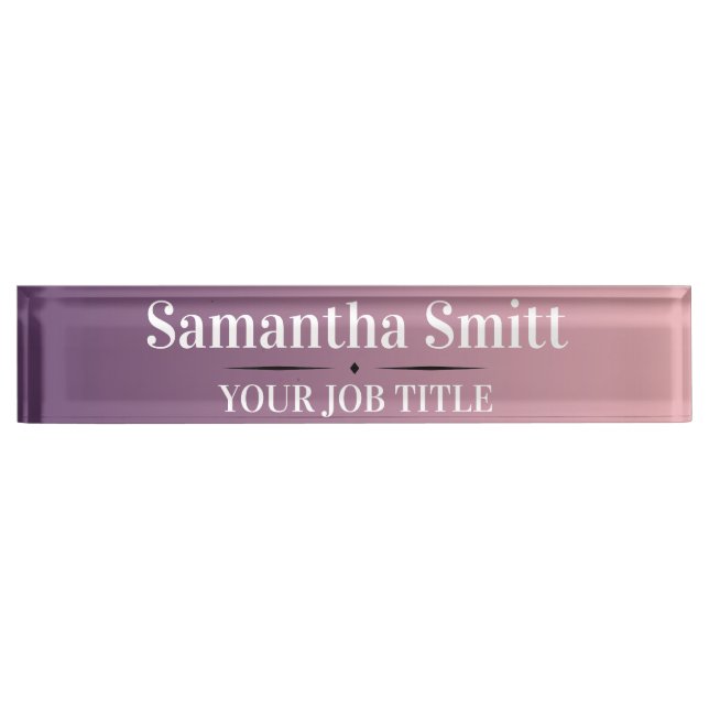 employee, office, colleague, title, position, nameplate (Front)