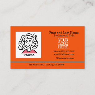 Employee Photo And Company Logo Business Card