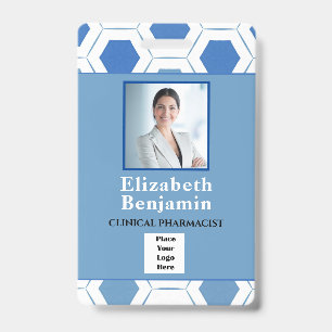 Employee Photo Bar Code Custom Medical Pharmacist ID Badge