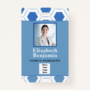 Employee Photo Bar Code Custom Medical Pharmacist ID Badge