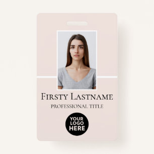 Employee - Photo, Bar Code, Logo, Name  Badge ID Badge