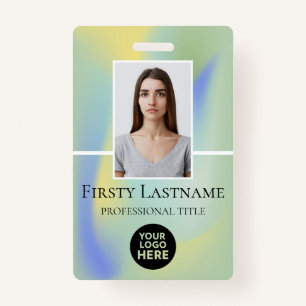 Employee - Photo, Bar Code, Logo, Name  Badge ID Badge