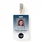 Employee - Photo, Bar Code, Logo, Name Gradient