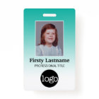 Employee - Photo, Bar Code, Logo, Name Gradient
