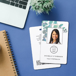 Employee Photo BarCode Logo Botanical Name ID Badge
