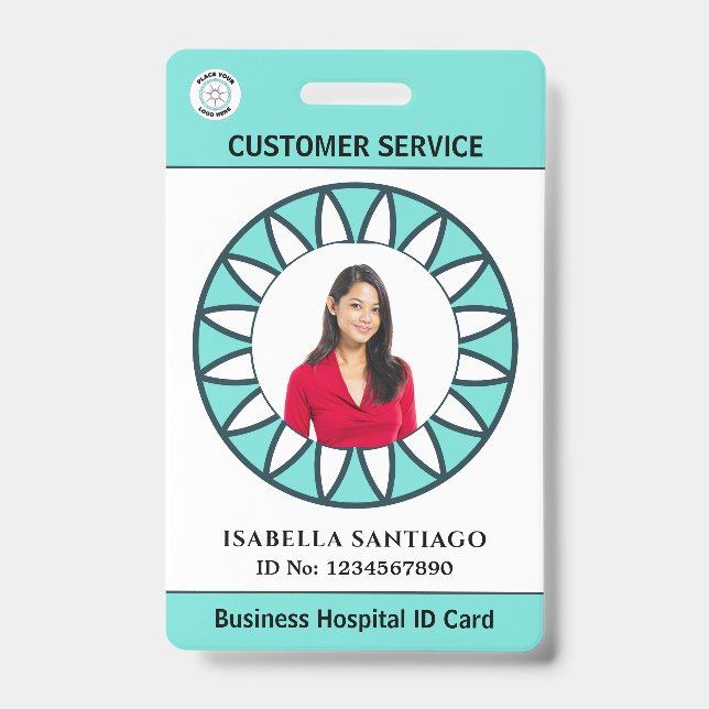 Employee Photo Business Hospital ID Card Custom Badge (Front)