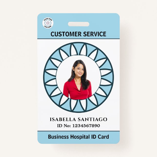 Employee Photo Business Hospital ID Card Custom  ID Badge (Front)