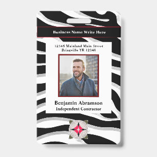 Employee Photo Business Logo Company Custom ID Badge