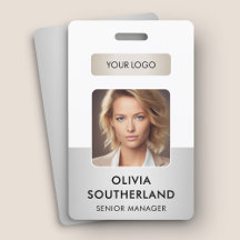 Employee Photo Company Logo Security ID Silver