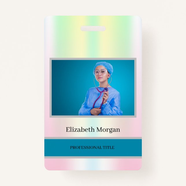Employee Photo Holographic ID Badge (Front)