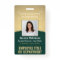 Employee Photo ID Barcode Logo Green & Gold Curve