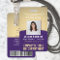 Employee Photo ID Barcode Logo Purple Gold Curve
