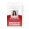 Employee Photo ID Barcode Your Logo Red Curve