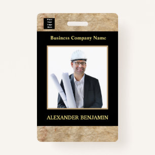 Employee Photo Id Card Logo Bar Code Custom ID Badge