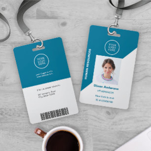 Employee Photo ID Company logo Barcode Security ID Badge