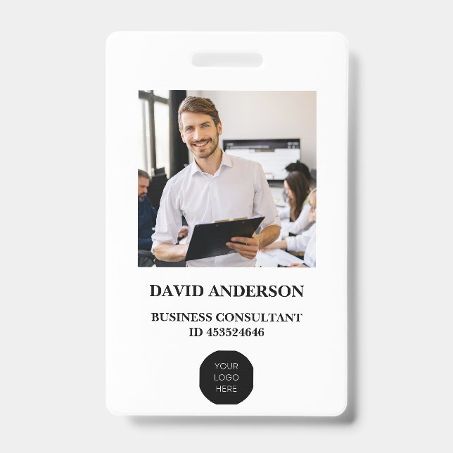  Employee Photo ID Company Security Badge (Front)