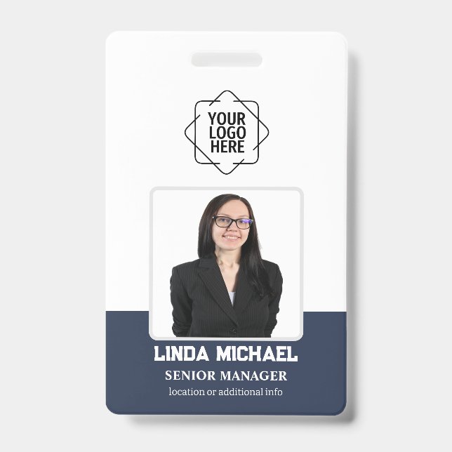 Employee Photo ID Company Security Badge (Front)