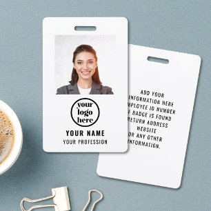 Employee Photo ID Company Security Badge