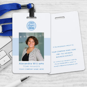 Employee photo ID Company Security Personalized  ID Badge