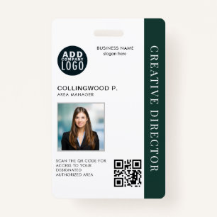 Employee Photo ID Custom QR Code Custom ID Badge