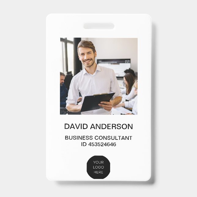 Employee Photo ID Logo Company Badge (Front)
