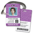 Employee Photo ID - modern mandala, logo, bar code