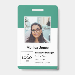 Employee Photo ID QR Code Badge