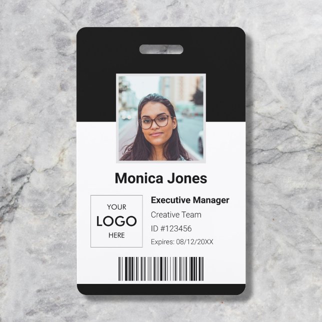 Employee Photo ID QR Code Black Badge (Creator Uploaded)