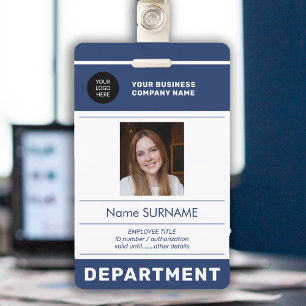 Employee photo ID QR CODE company security Badge