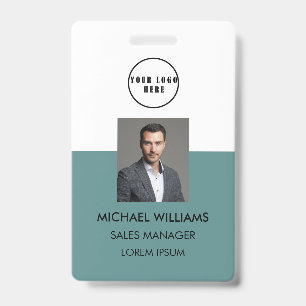 employee Photo-ID Weiss Green Blue ID Badge