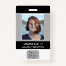 Employee Photo, Logo, Bar Code, Name,