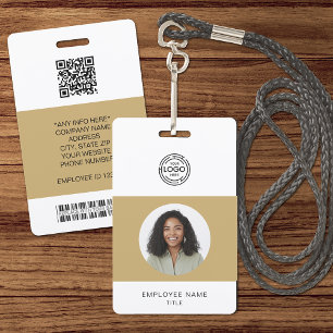 Employee Photo, Logo, Bar Code, Name ID Badge