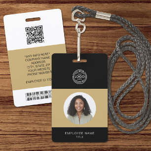 Employee Photo, Logo, Bar Code, Name ID ID Badge