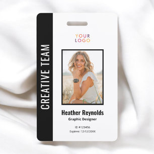 Employee Photo Logo Black Badge ID Badge