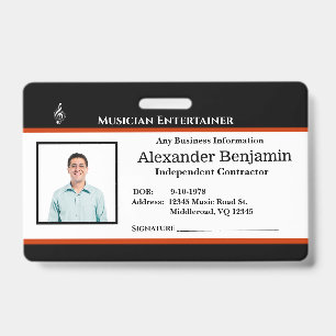 Employee Photo Logo Name ID Custom Badge