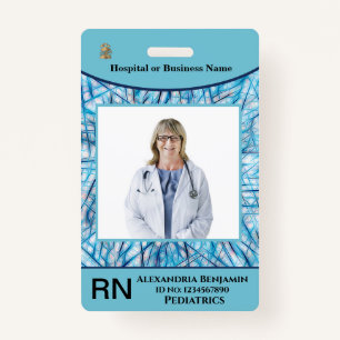 Employee Photo Name Bar Code Logo ID Badge