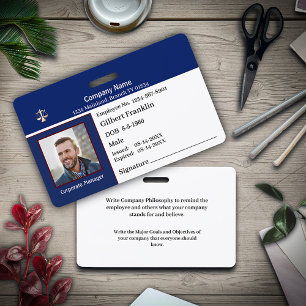 Employee Photo Name Business Logo Custom ID Badge