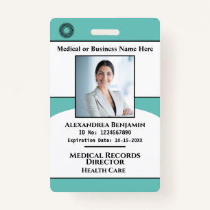 Employee Photo Name Hospital Business ID Card  ID Badge
