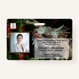 Employee Photo Name Logo Bar Code Business Badge ID Badge