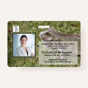 Employee Photo Name Logo Bar Code Business ID Badge