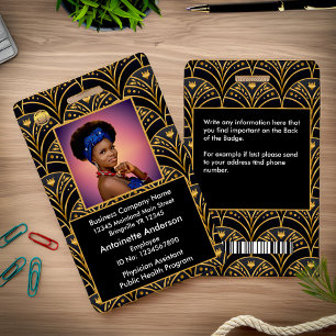 Employee Photo Name Logo Bar Code Business ID Badge