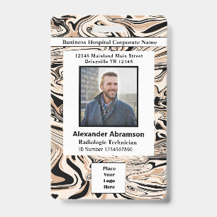 Employee Photo Name Logo Bar Code Custom Badge ID Badge