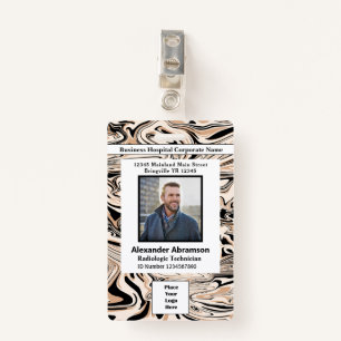 Employee Photo Name Logo Bar Code Custom Badge ID Badge