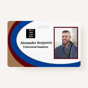 Employee Photo Name Logo Bar Code ID Custom ID Badge