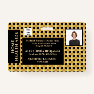 Employee Photo Name Logo Bar Code ID Custom ID Badge