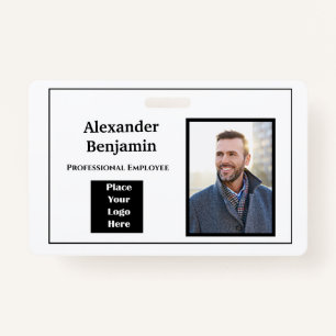 Employee Photo Name Logo Bar Code ID Personalise ID Badge