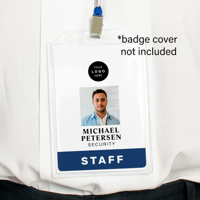 Employee photo name security ID company logo navy ID Badge (Creator Uploaded)