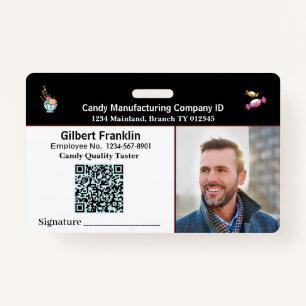  Employee Photo QR Code ID Identification Custom ID Badge