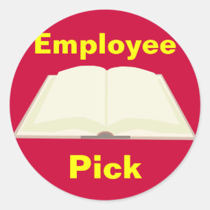 Employee Pick Book Promo Classic Round Sticker