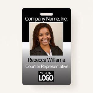 Employee Picture Badge - Black ID Badge